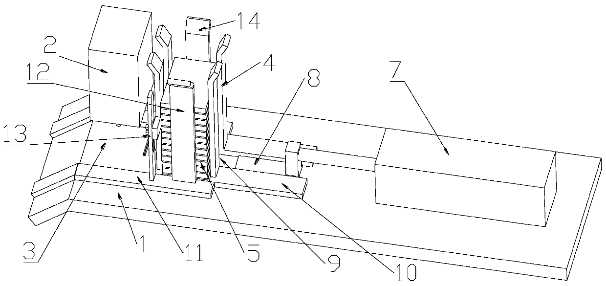 Sheet iron feeding device of punch