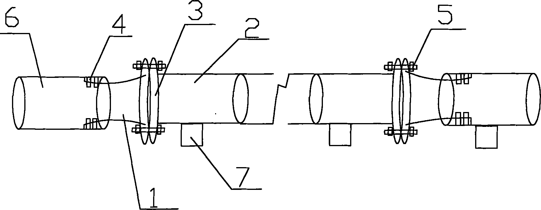 Connecting and replacing construction method for underground water supply glass reinforced plastic sand pipes and steel pipes