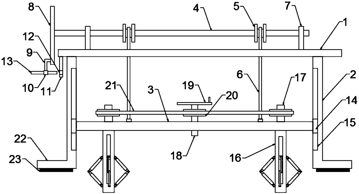 Hand-operated type simple lid lifting device of well lid