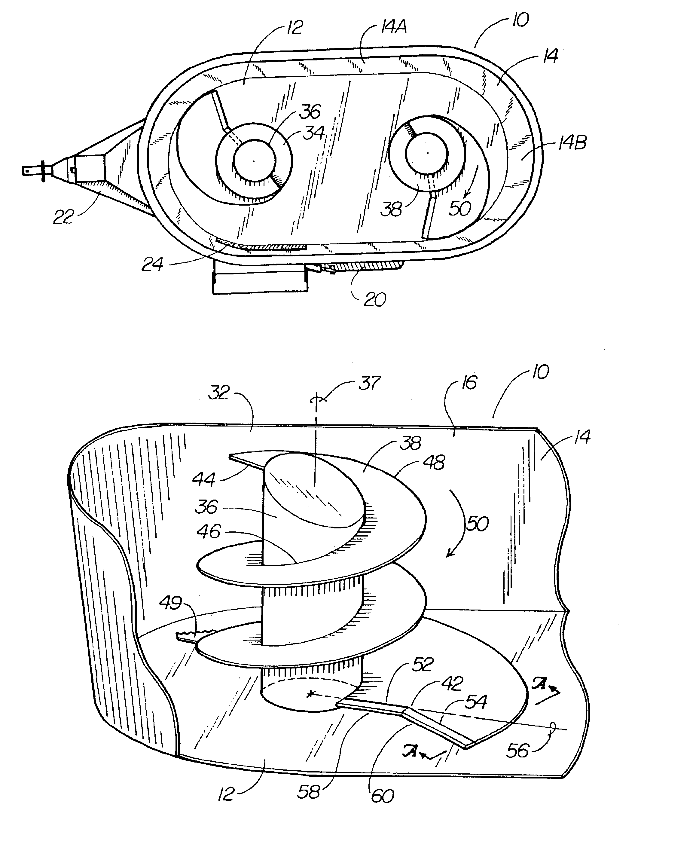 Auger with forward angled leading edge