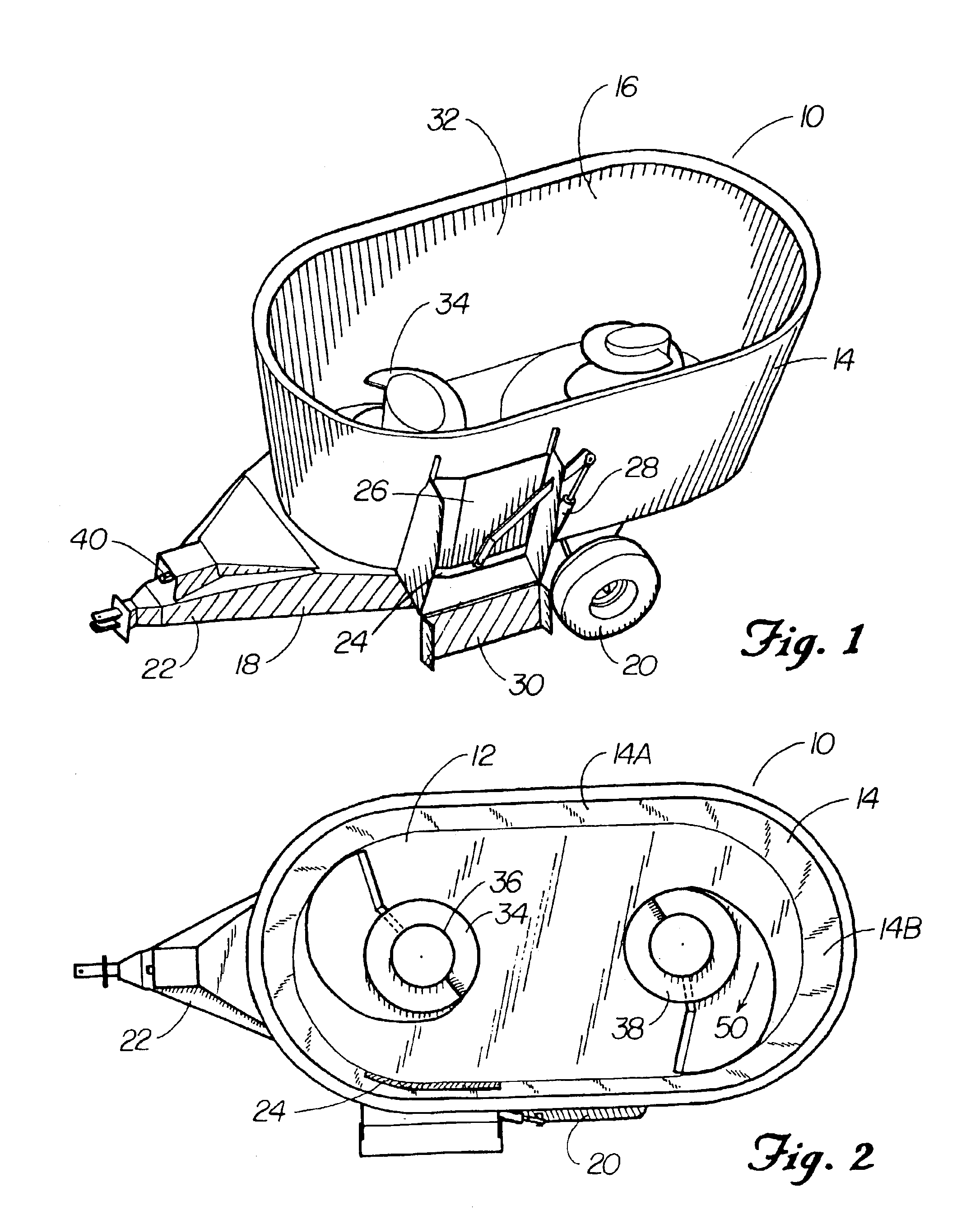 Auger with forward angled leading edge