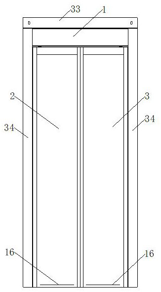 Automatic vertical hinged door of home elevator