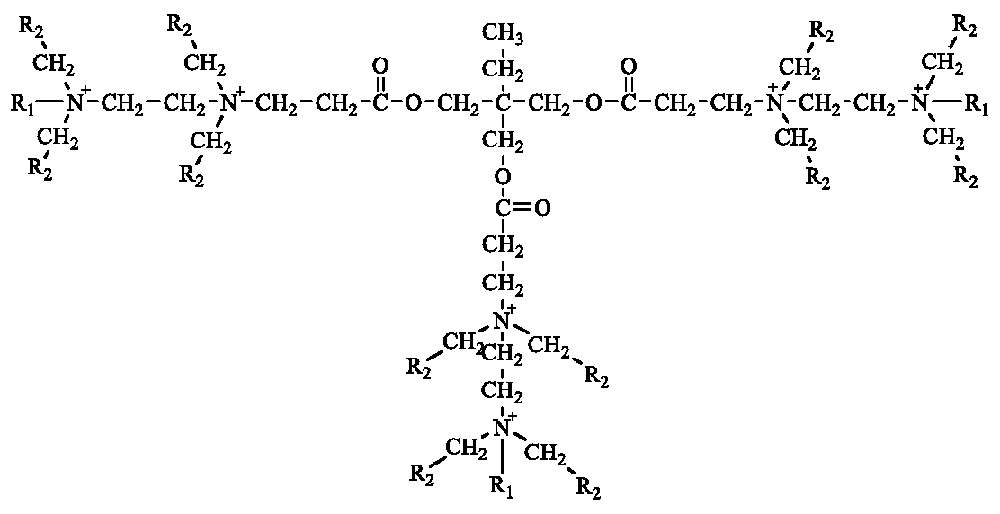 Application of a star-shaped polycation-based compound as a flocculant