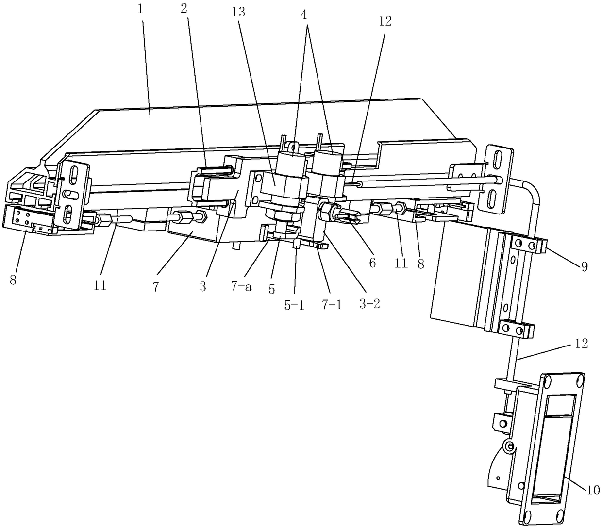 Door lock mechanism for automatic driving metro vehicle urgent evacuation equipment