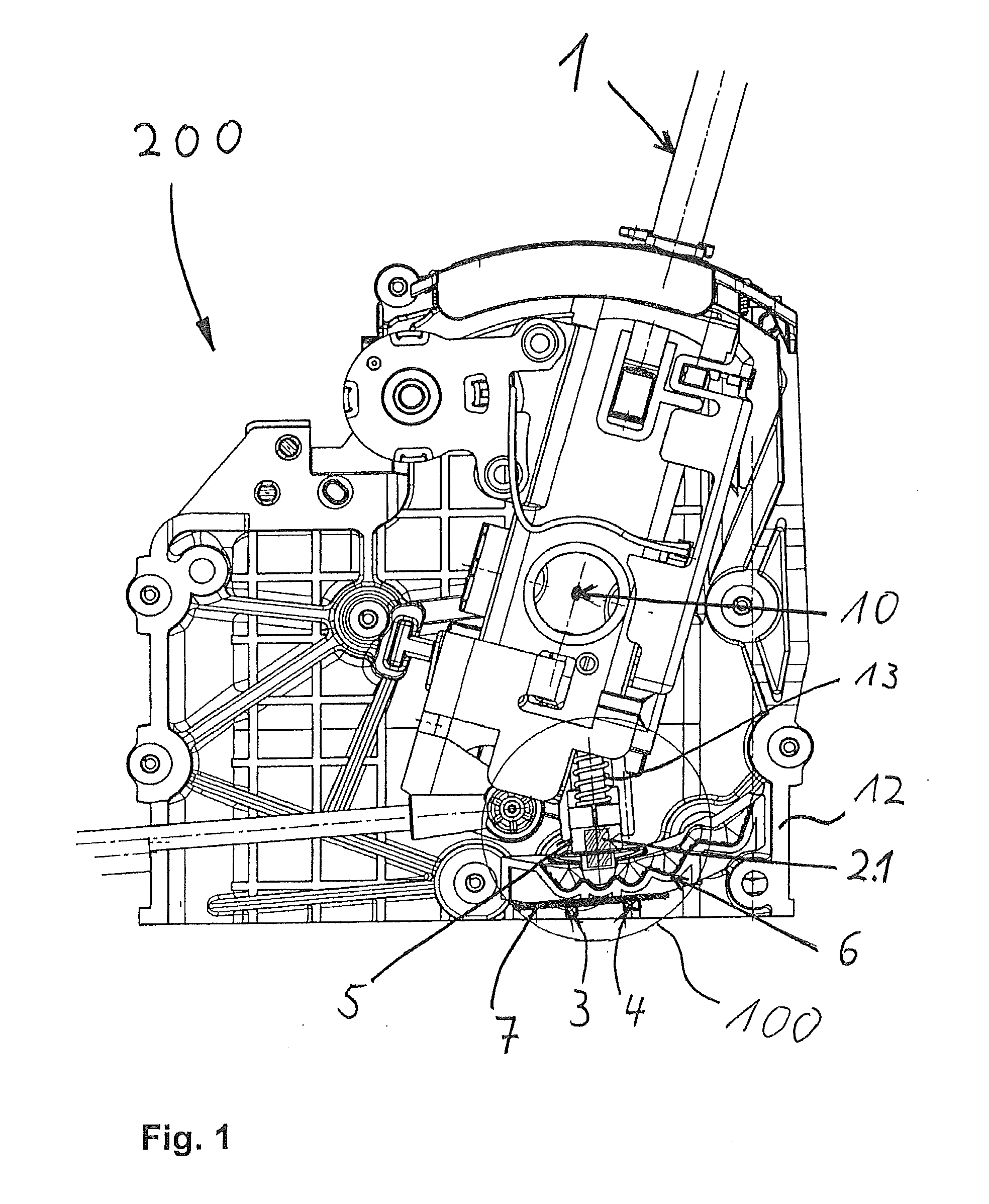 Device for detecting the position of a shift and/or selector lever for a transmission and shift device for the transmission of a motor vehicle