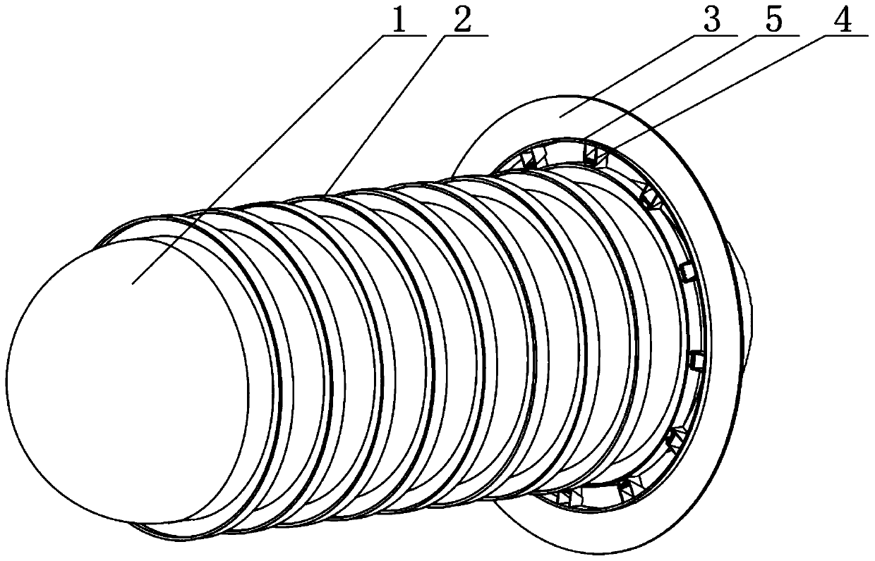 Pressure-resistant body limit and shrinkage deformation compensation device of deep-sea submersible and installation method thereof