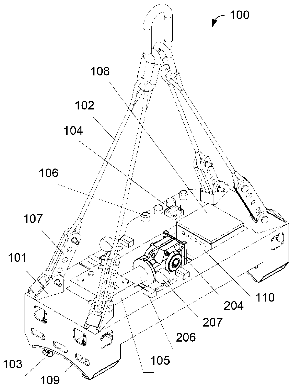 Lifting device of water cargo platform