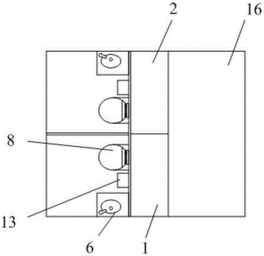 System for movable public washroom and using process thereof