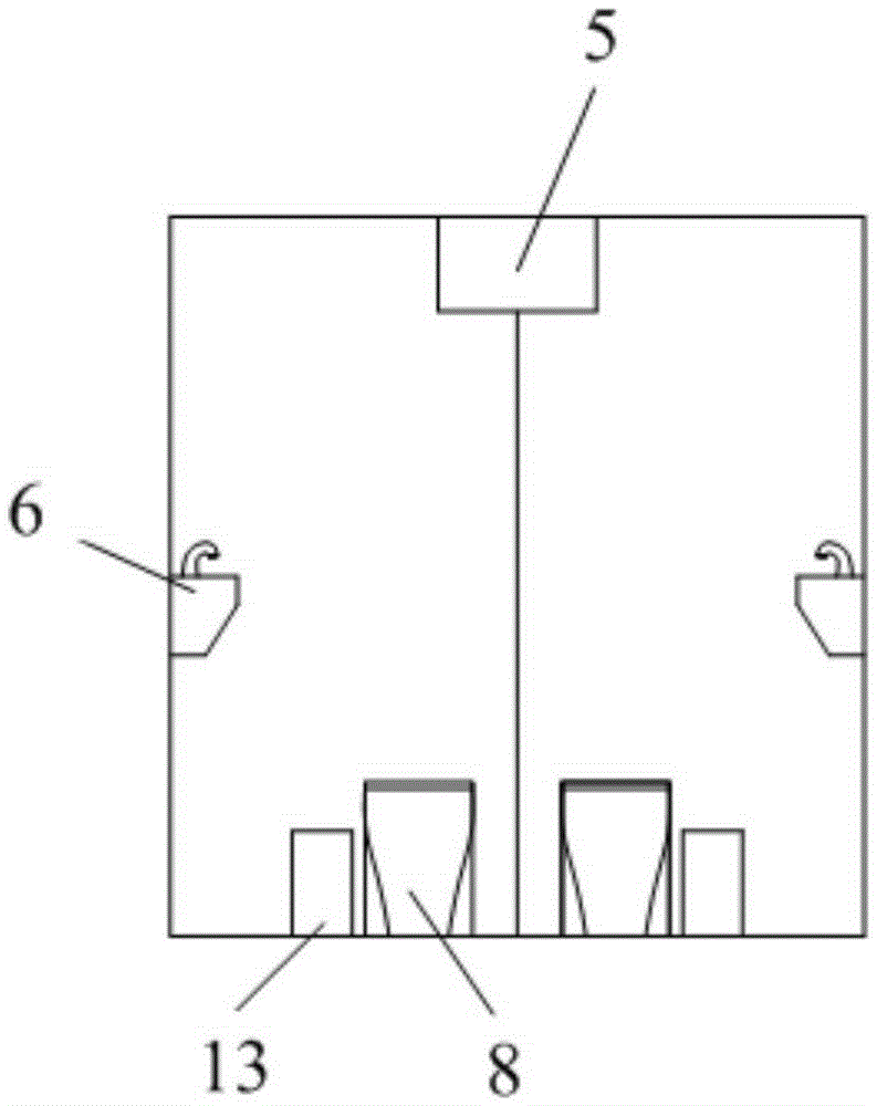 System for movable public washroom and using process thereof