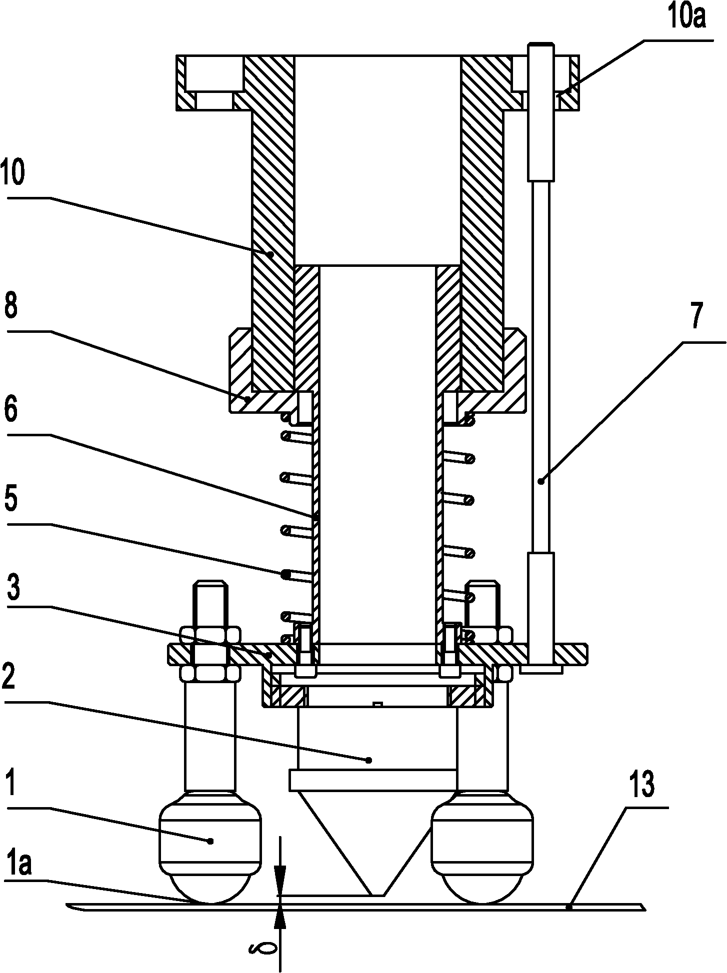 Z axis elastic distance servo system used for laser processing