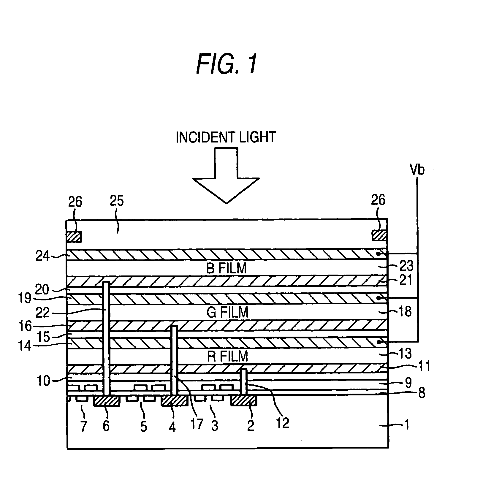 Photoelectric converting film stack type solid-state image pickup device