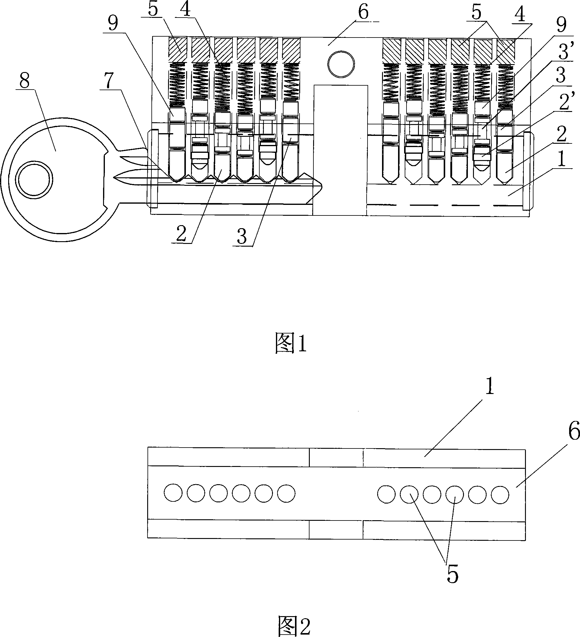 Crashproof strong knocking lock pin