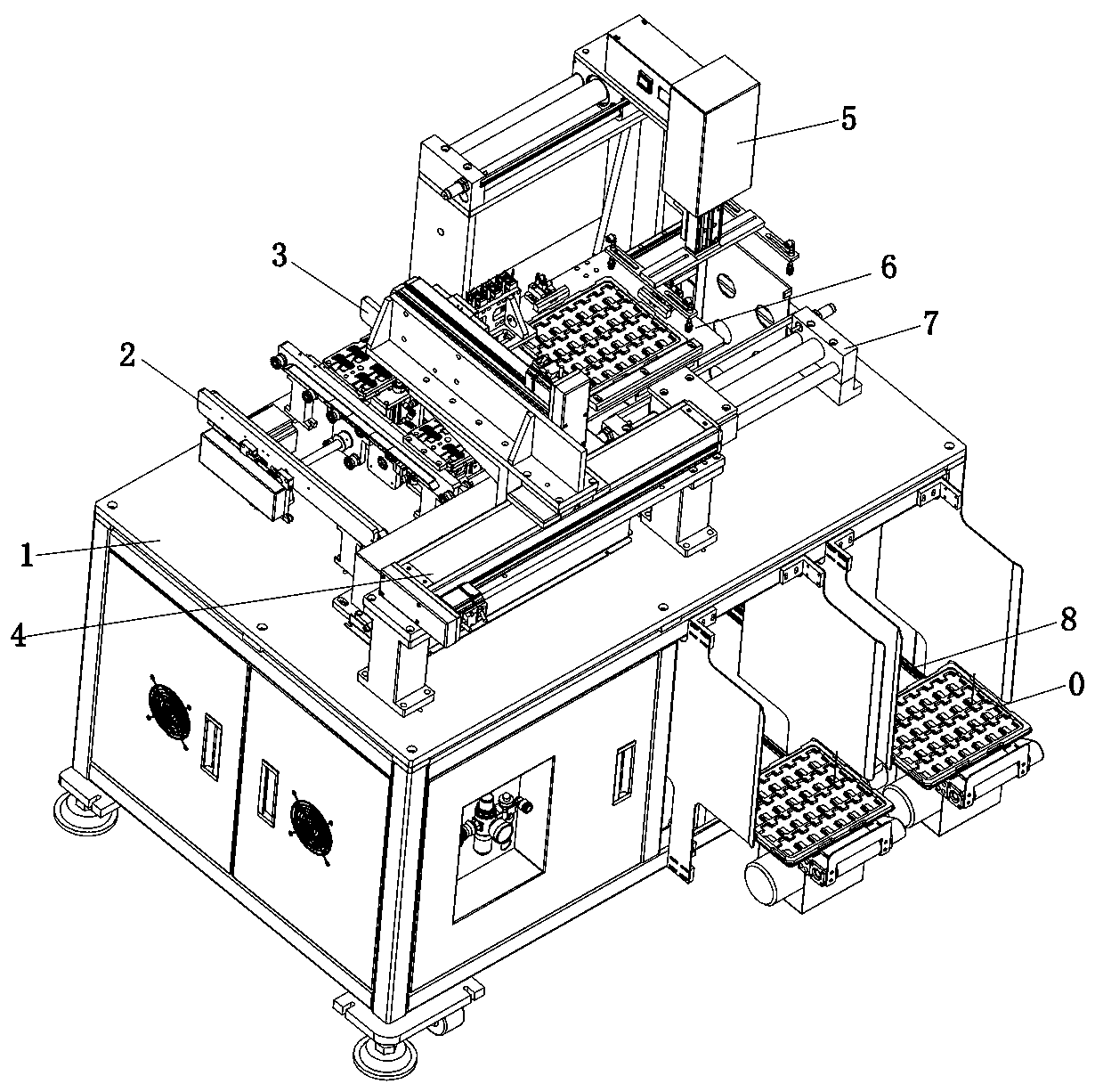 Backflow and circular unloading device for electronic product automatic assembly tools