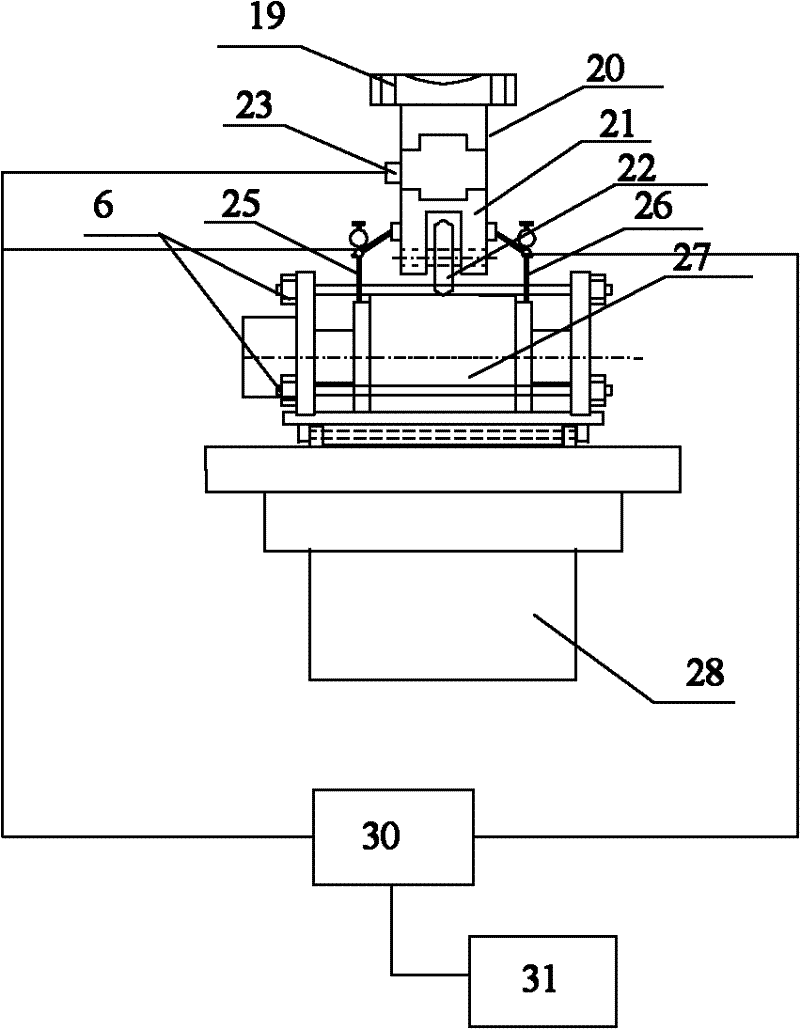 Three-dimensional loading simulation test device for tunnel boring machine