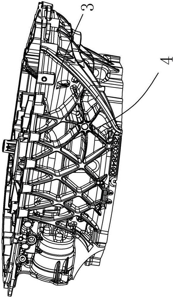 Vacuum pumping side-pressing mechanism for manufacturing water-cooled clutch casing