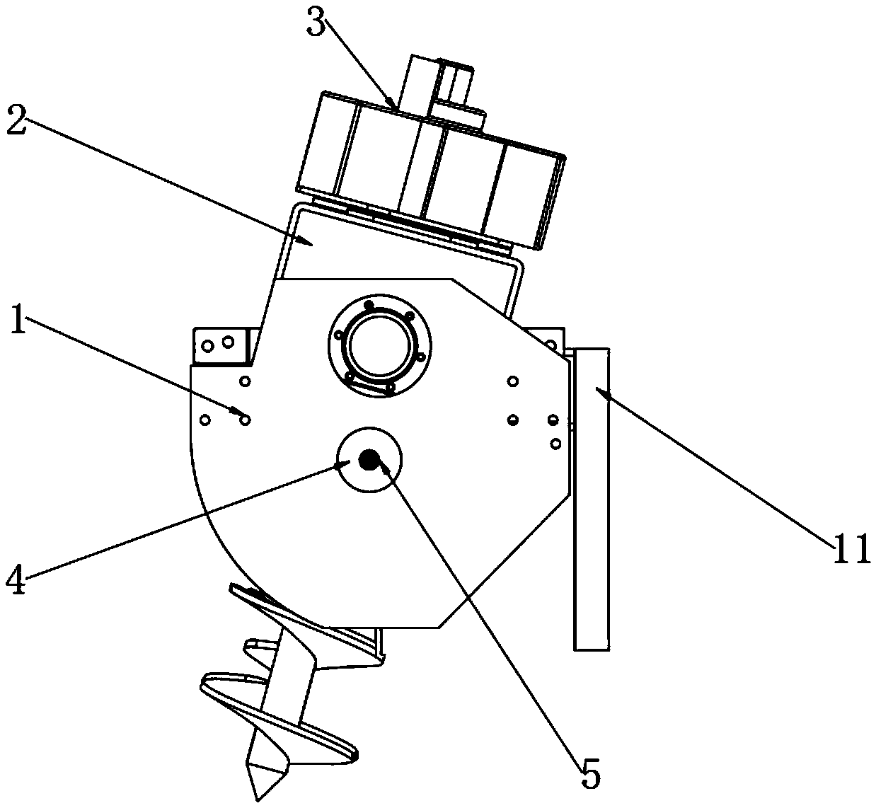 Novel hydraulic driving vertical spiral deep ploughing machine