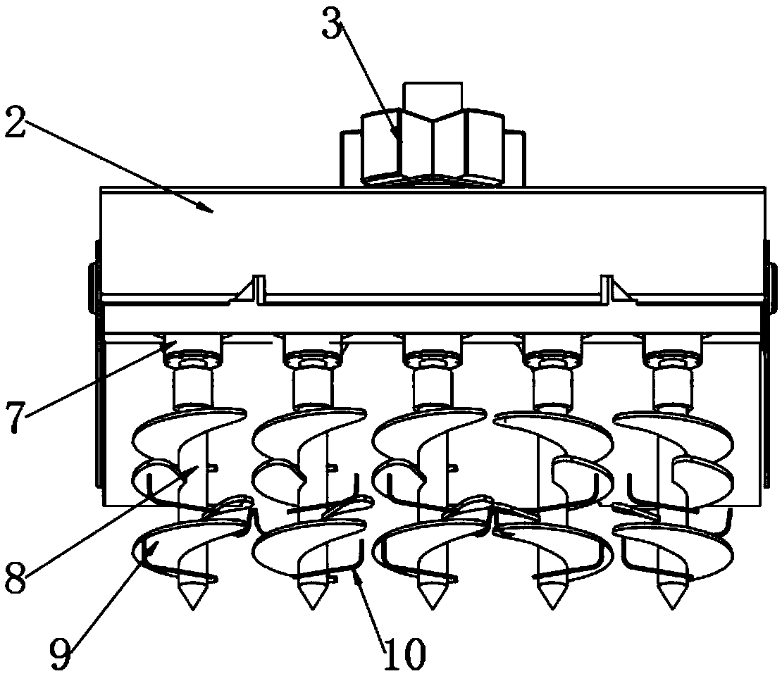 Novel hydraulic driving vertical spiral deep ploughing machine