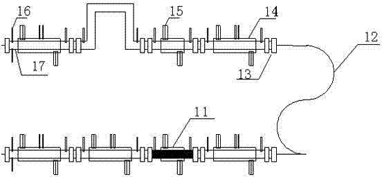 Simulating device for fluid flow safety evaluation of oil-gas pipelines