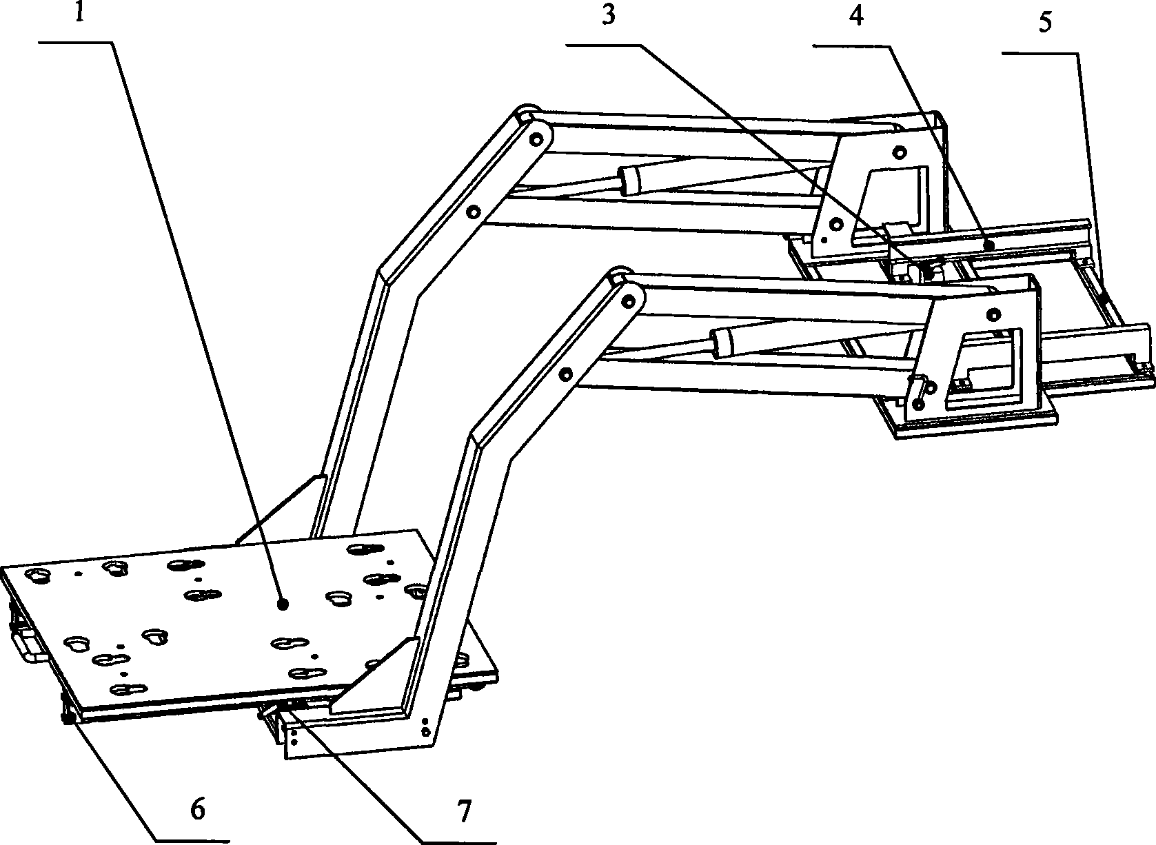 Tray type hydraulic weight-hoisting device suitable for small space