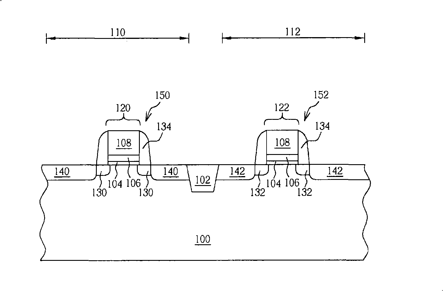 Preparation method for complementary metal oxide semiconductor element with dual metal grid