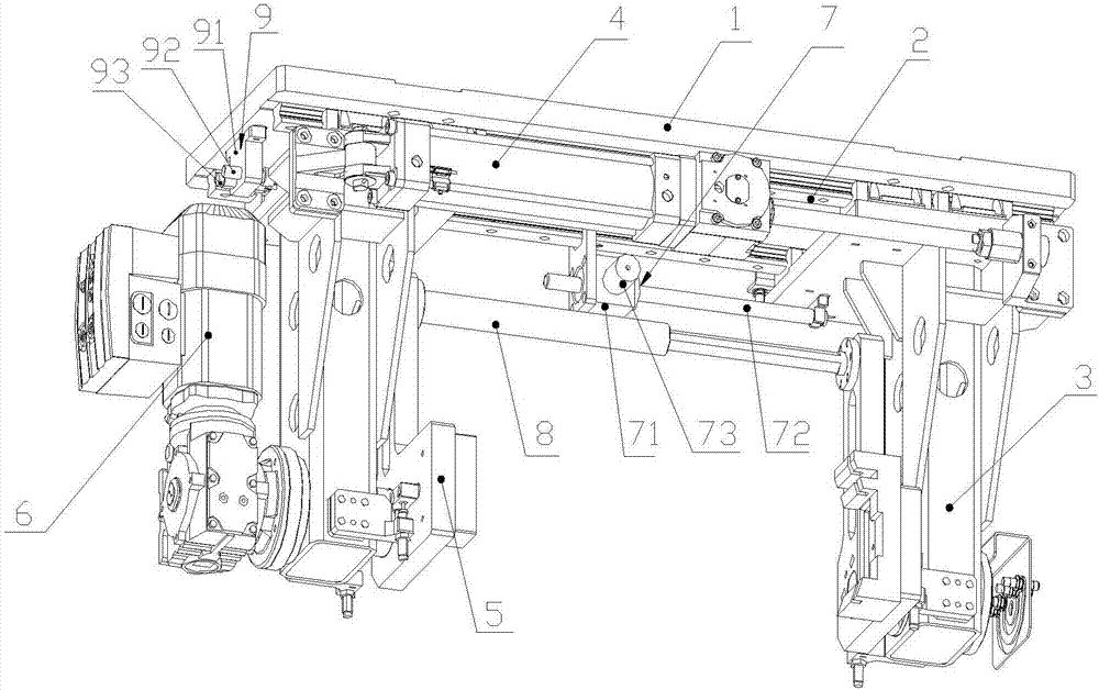 Self-centering double-locked holding turnover mechanism