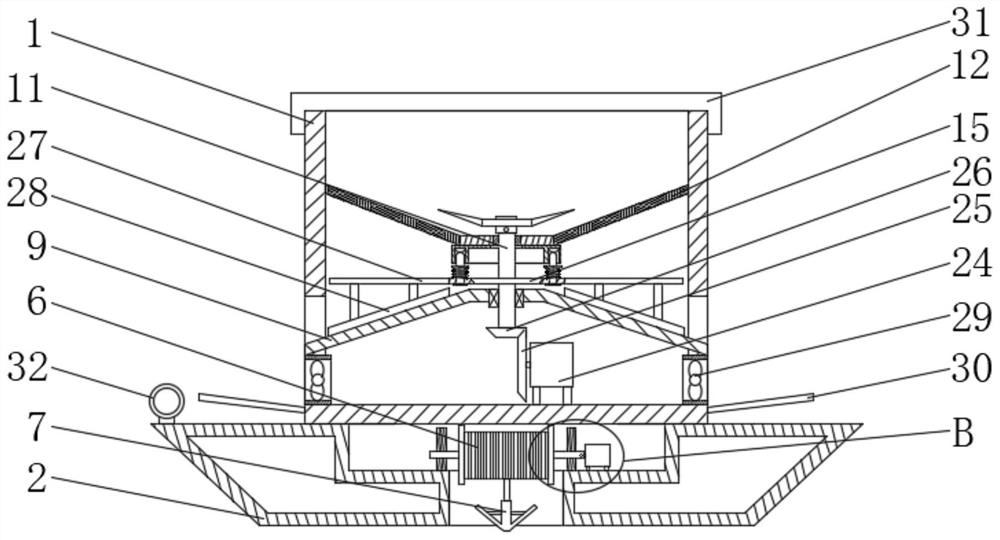 Medicament feeding machine for sewage treatment