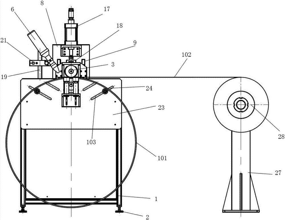 Device for installing electric heating melting strip to pipe insertion parts and electric heating melting strip installing method