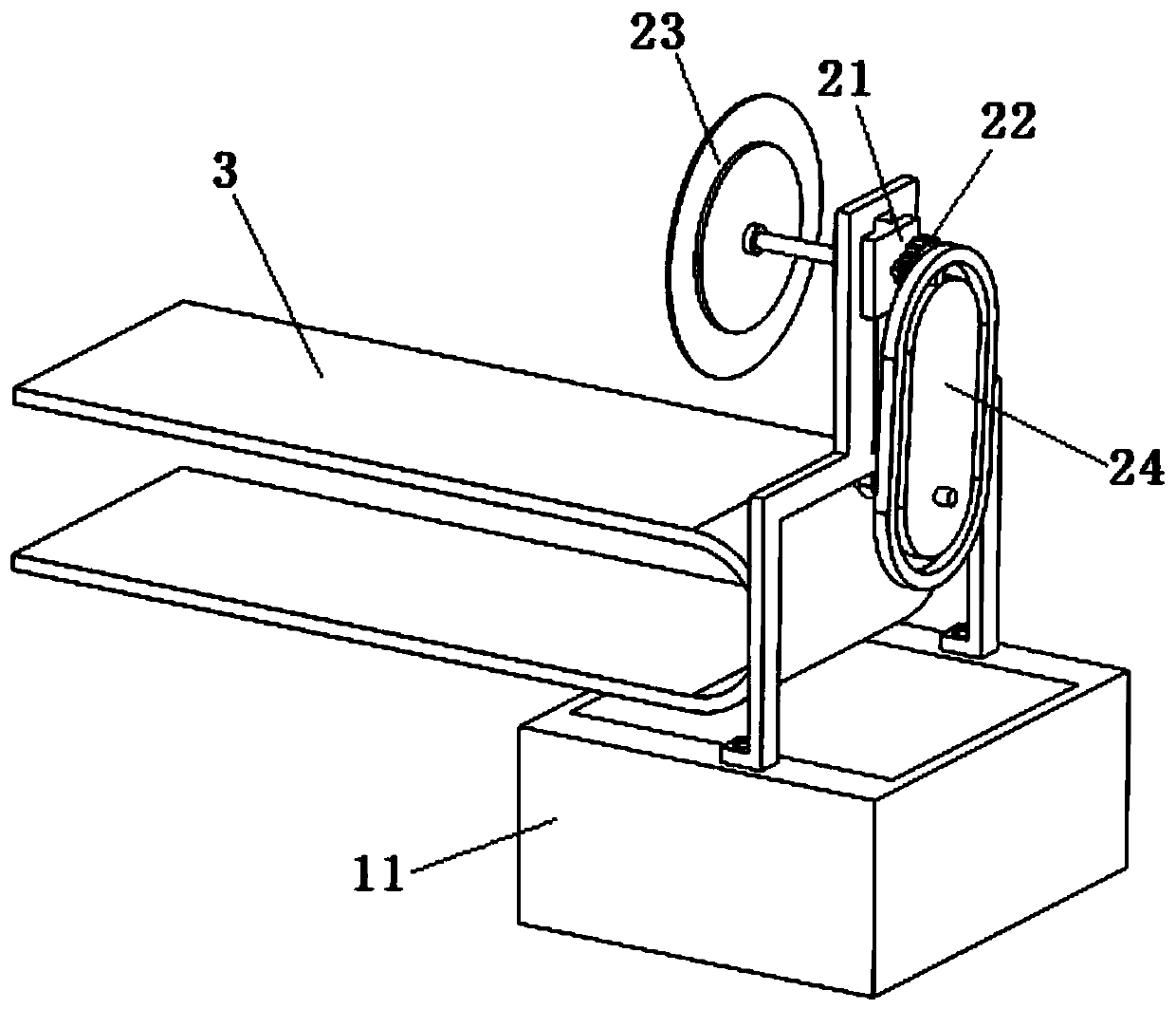 Storage battery pole plate cutting device