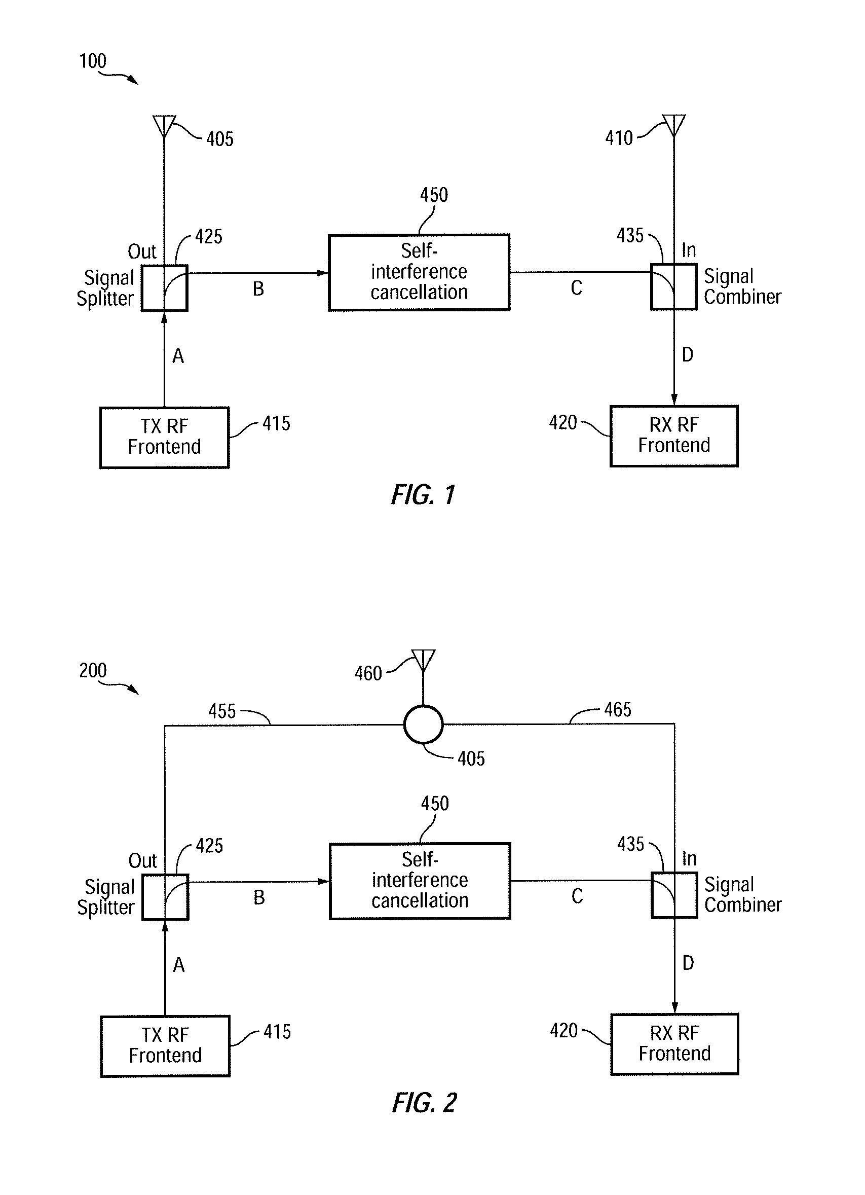 Feed forward signal cancellation