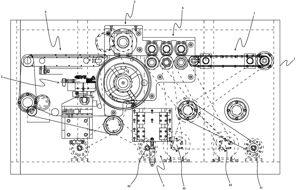 Discontinuous flexible material fetching device and gluing and compounding equipment