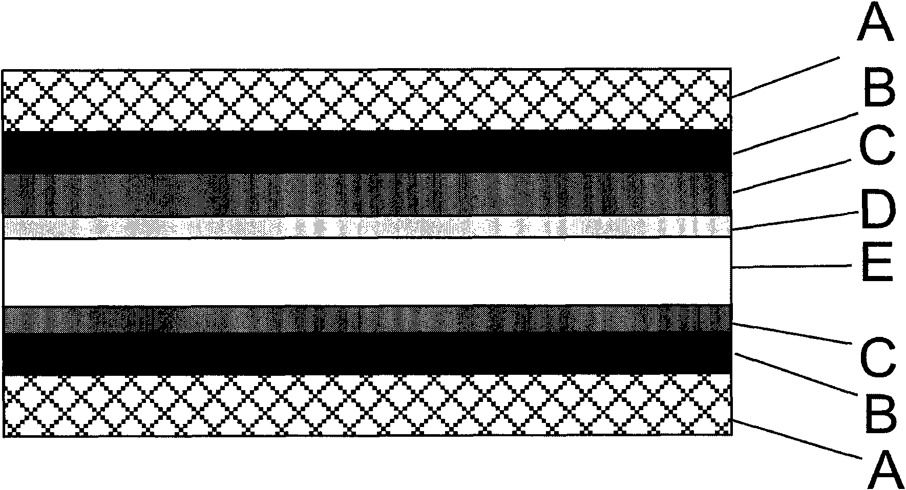 Membrane electrode of long-life fuel cell with porous adsorption layer and preparation method thereof