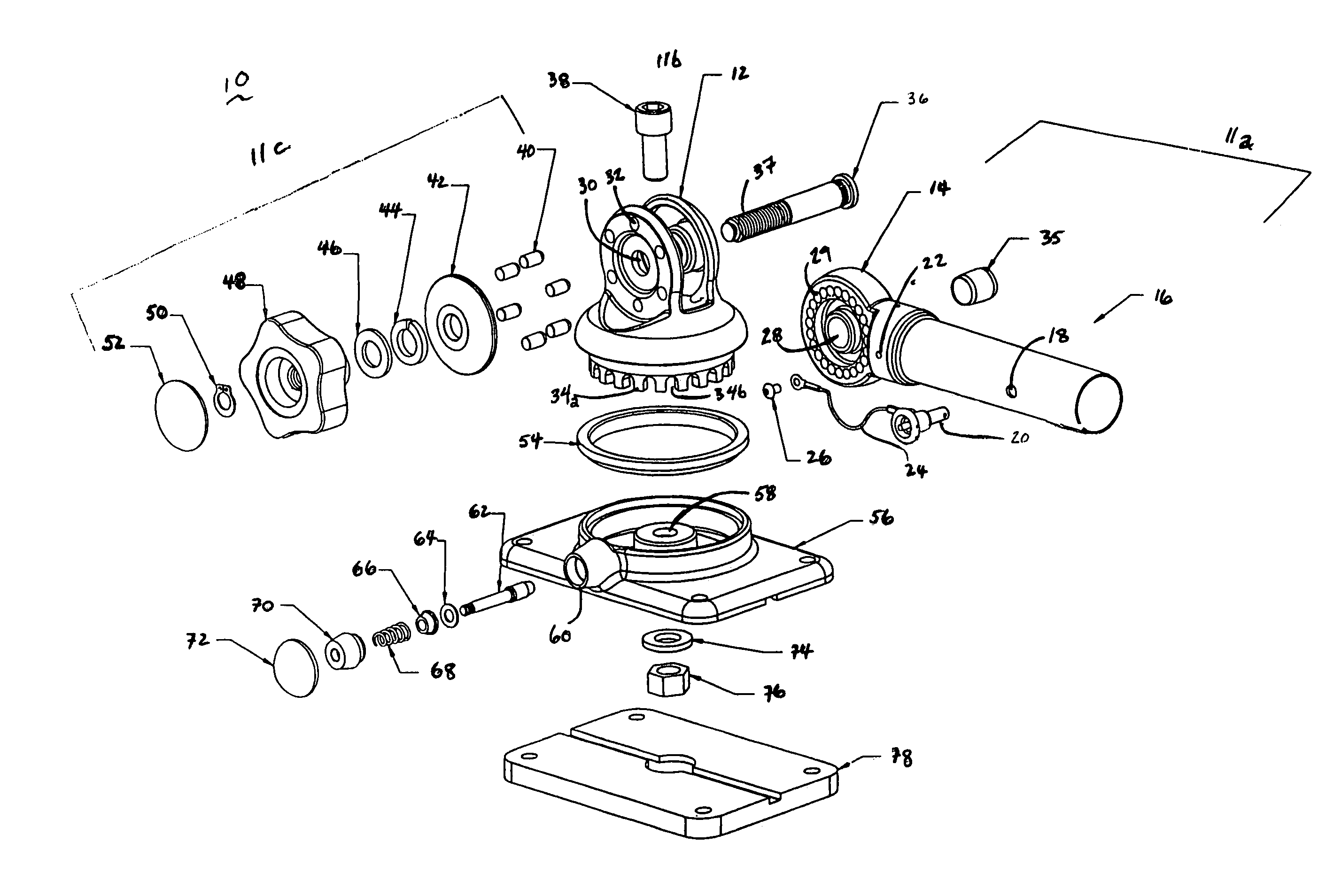 Adjustable top mount