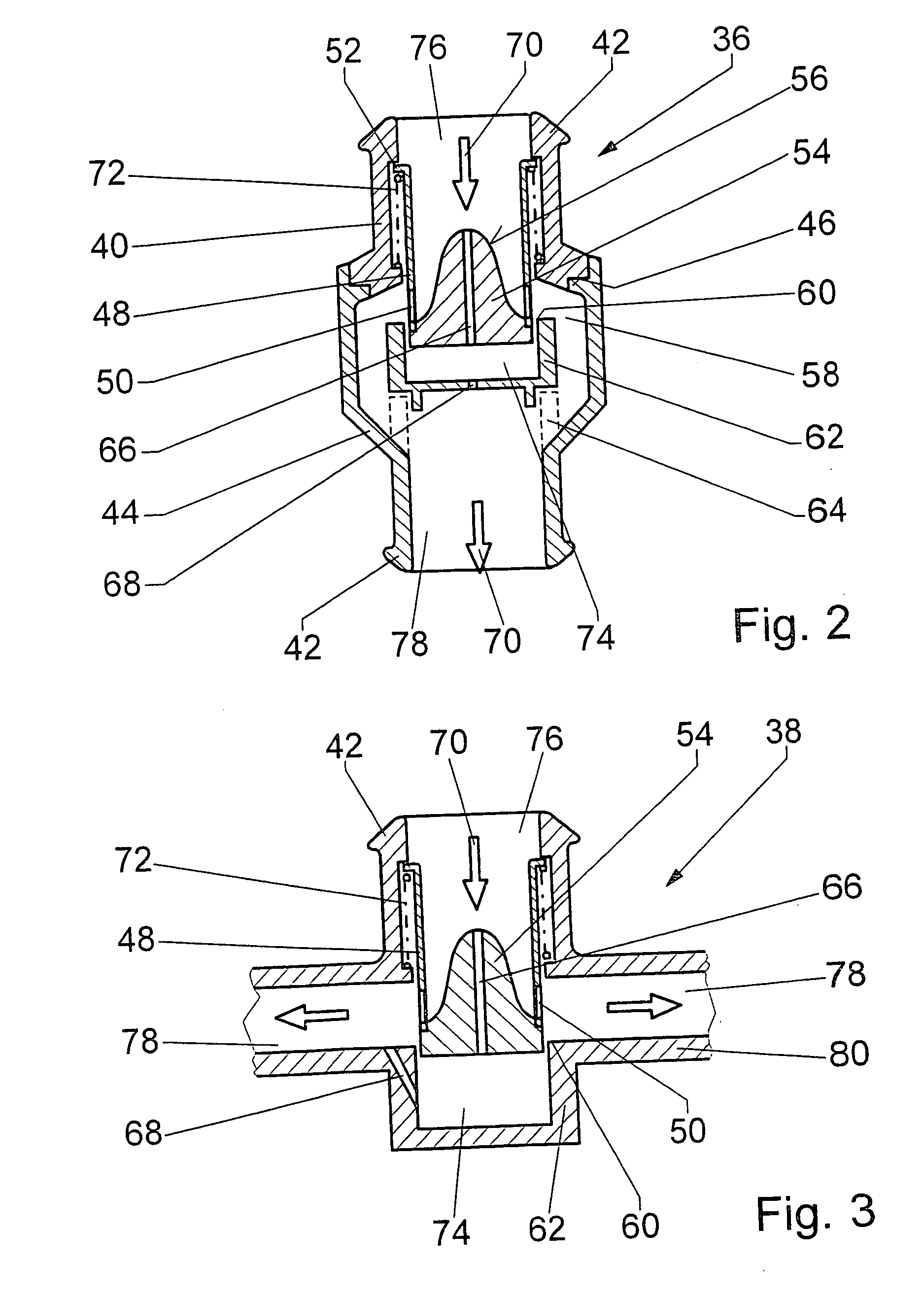 Volumetric flow regulation valve