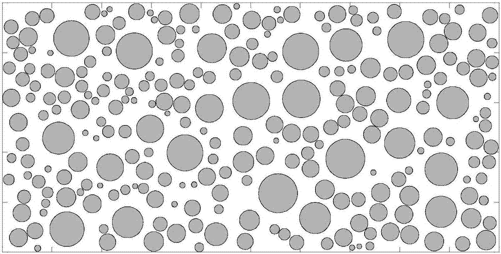 Method for rapidly generating grait and gravel mixed concrete two-dimensional random aggregate model