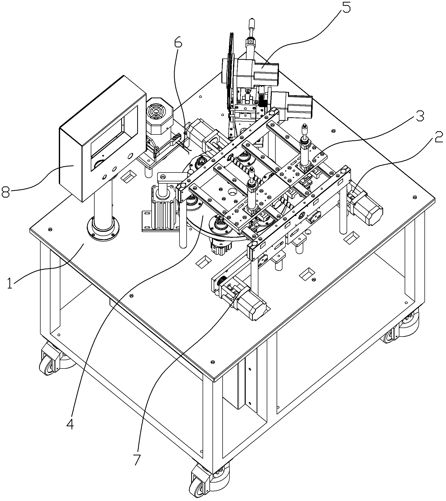 Hollow cup motor commutator polishing and coil resistance measurement all-in-one machine