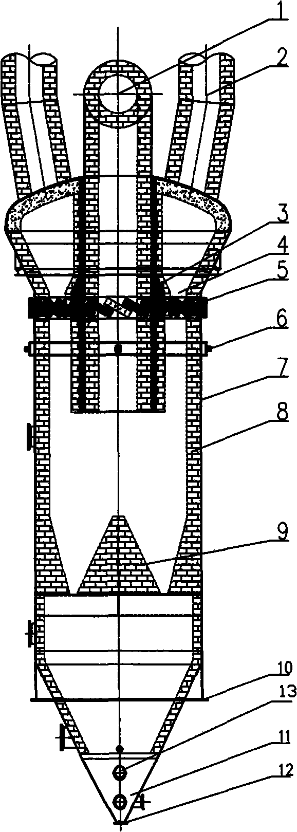 High-temperature cyclone dust extractor