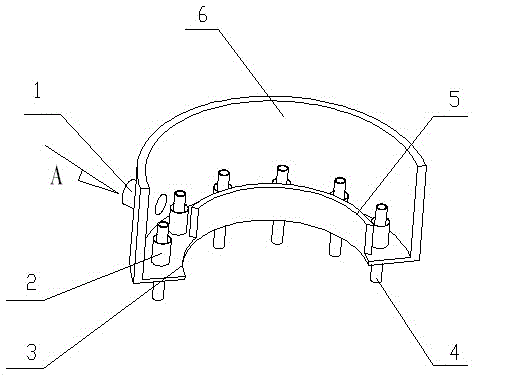 Full-liquid-phase fluid uniform distribution device of high-pressure wound-tube type heat exchanger