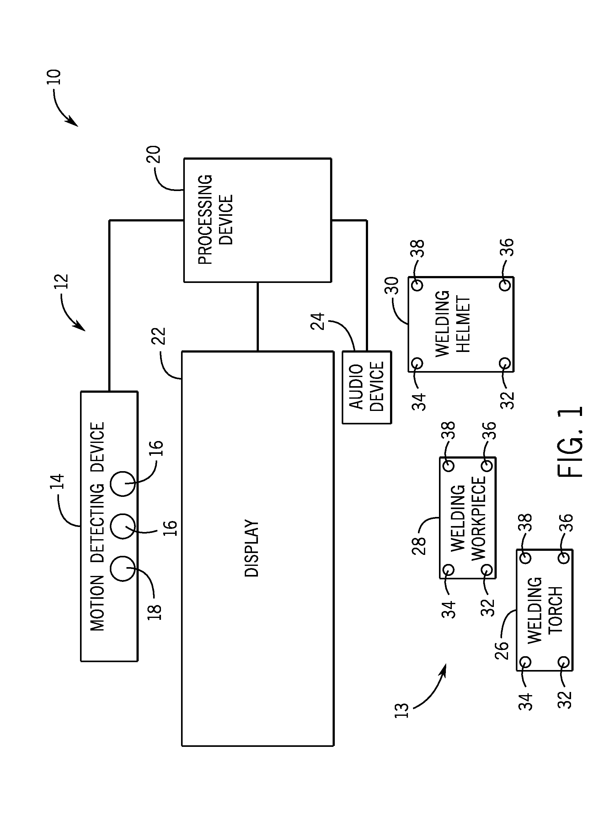 System and device for welding training