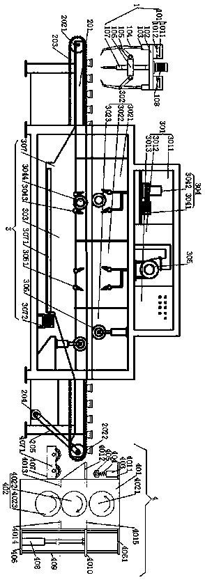 An automatic feeding lead ingot decontamination tablet pressing device