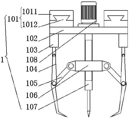 An automatic feeding lead ingot decontamination tablet pressing device