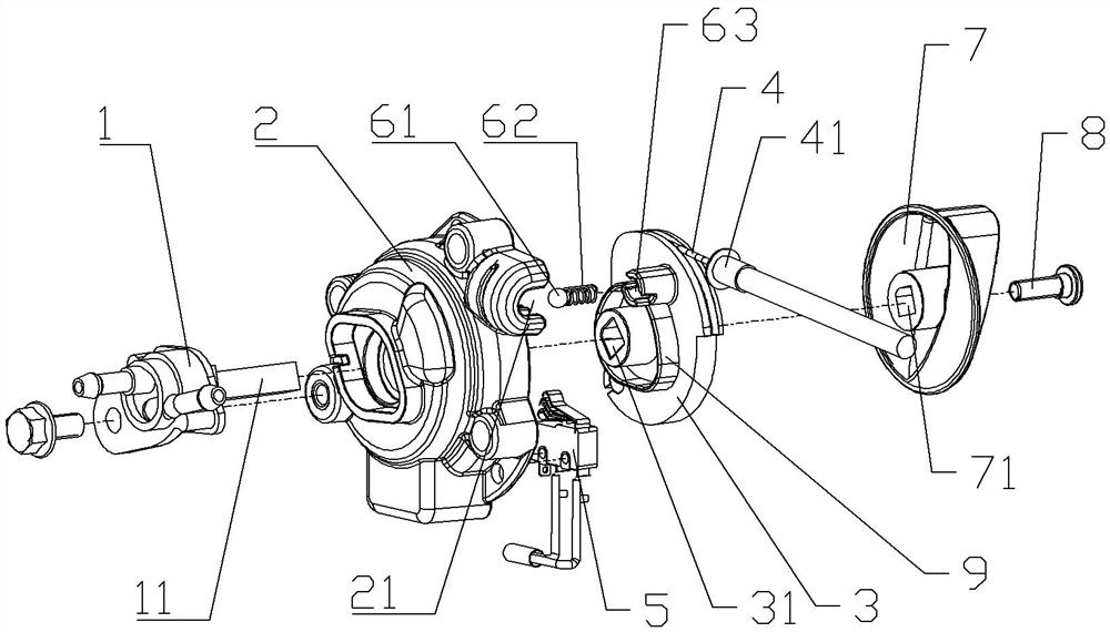 Combination switch for internal combustion engine-driven work machine