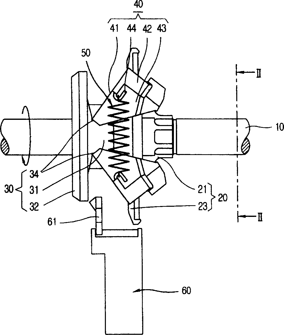 Guide board structure of centrifugal switch for single-phase induction machine