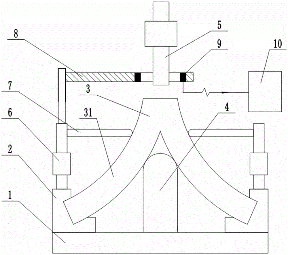 V-shaped part drilling tool with ultrasonic testing function