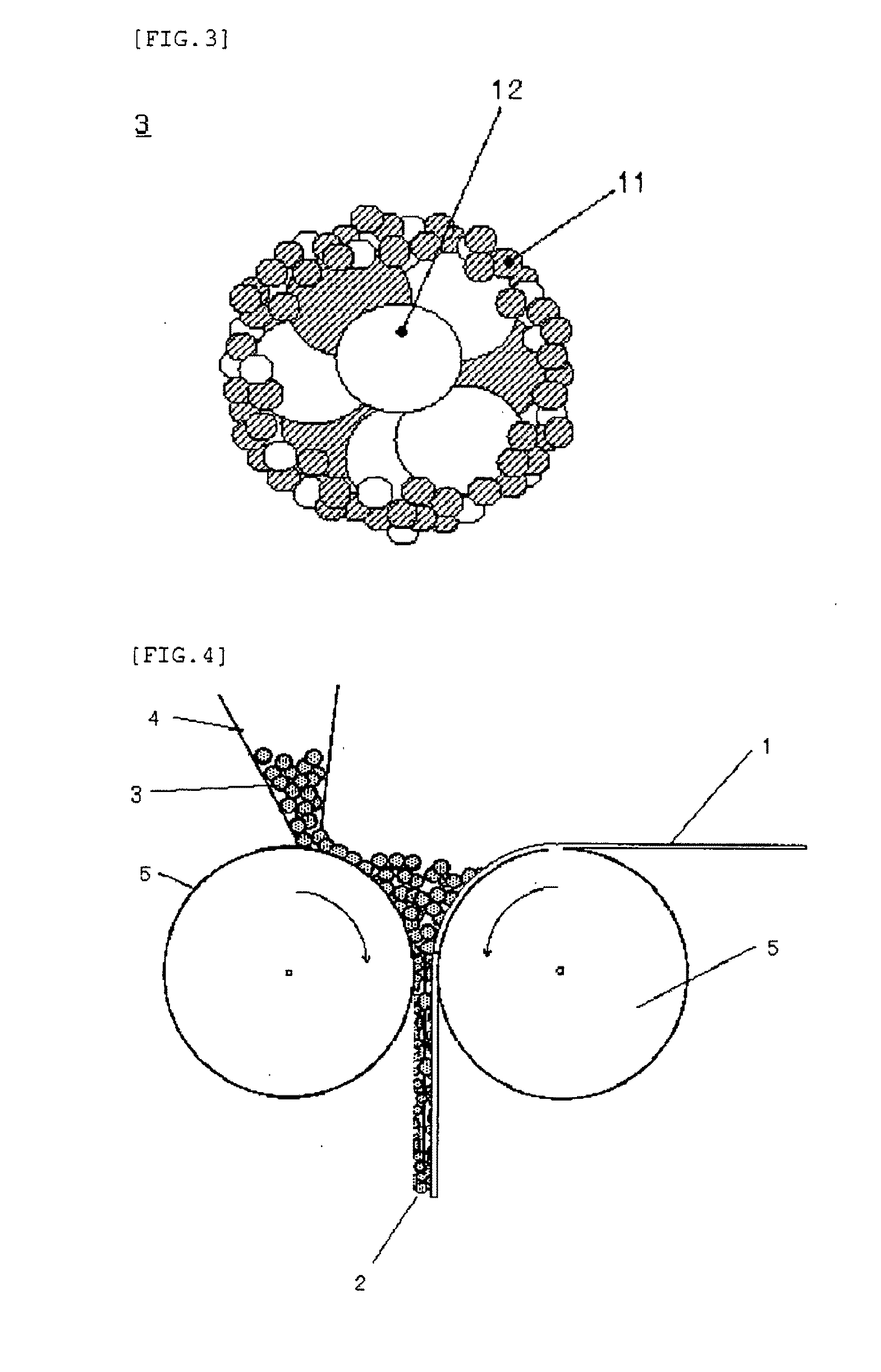 Composite particles for electrochemical element electrode