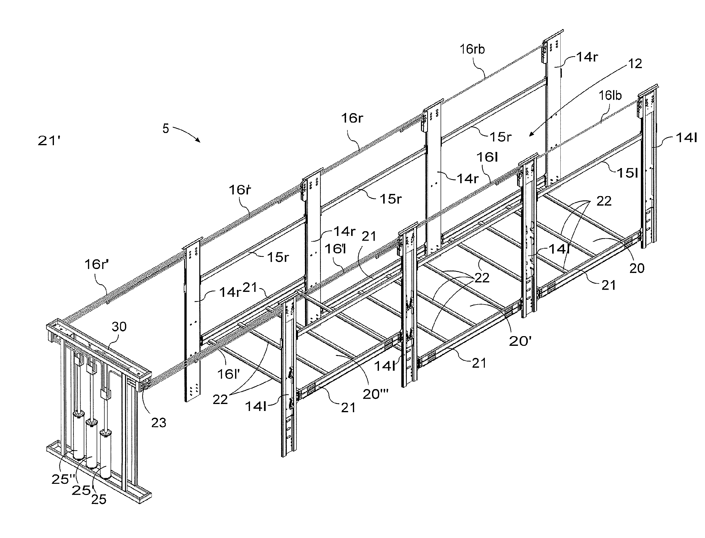 Platform system for a cargo compartment of a truck, lorry or trailer