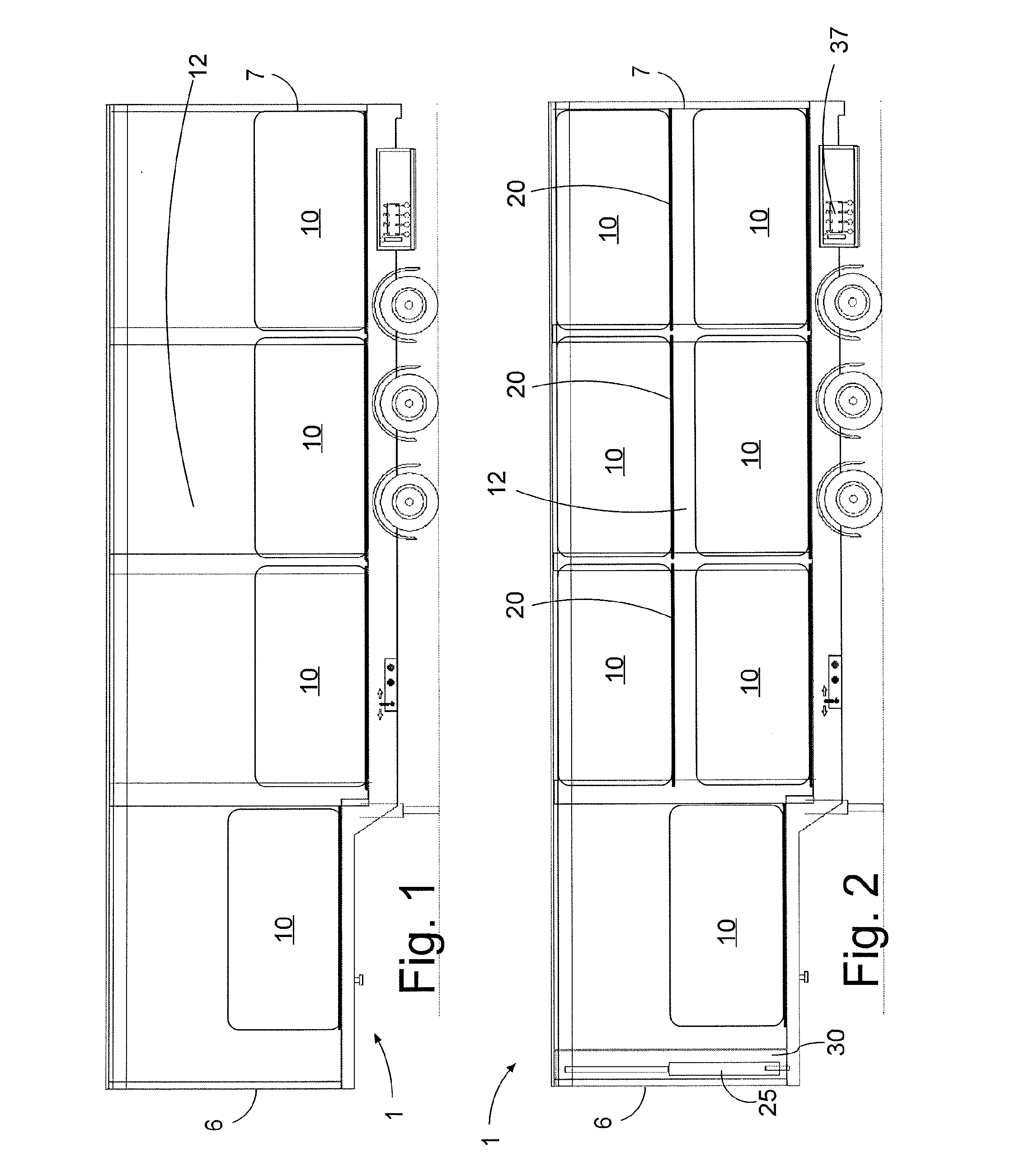 Platform system for a cargo compartment of a truck, lorry or trailer