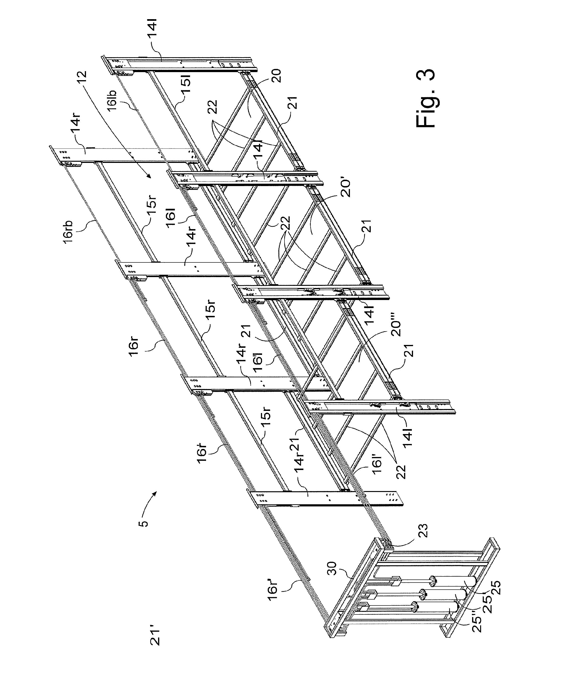 Platform system for a cargo compartment of a truck, lorry or trailer