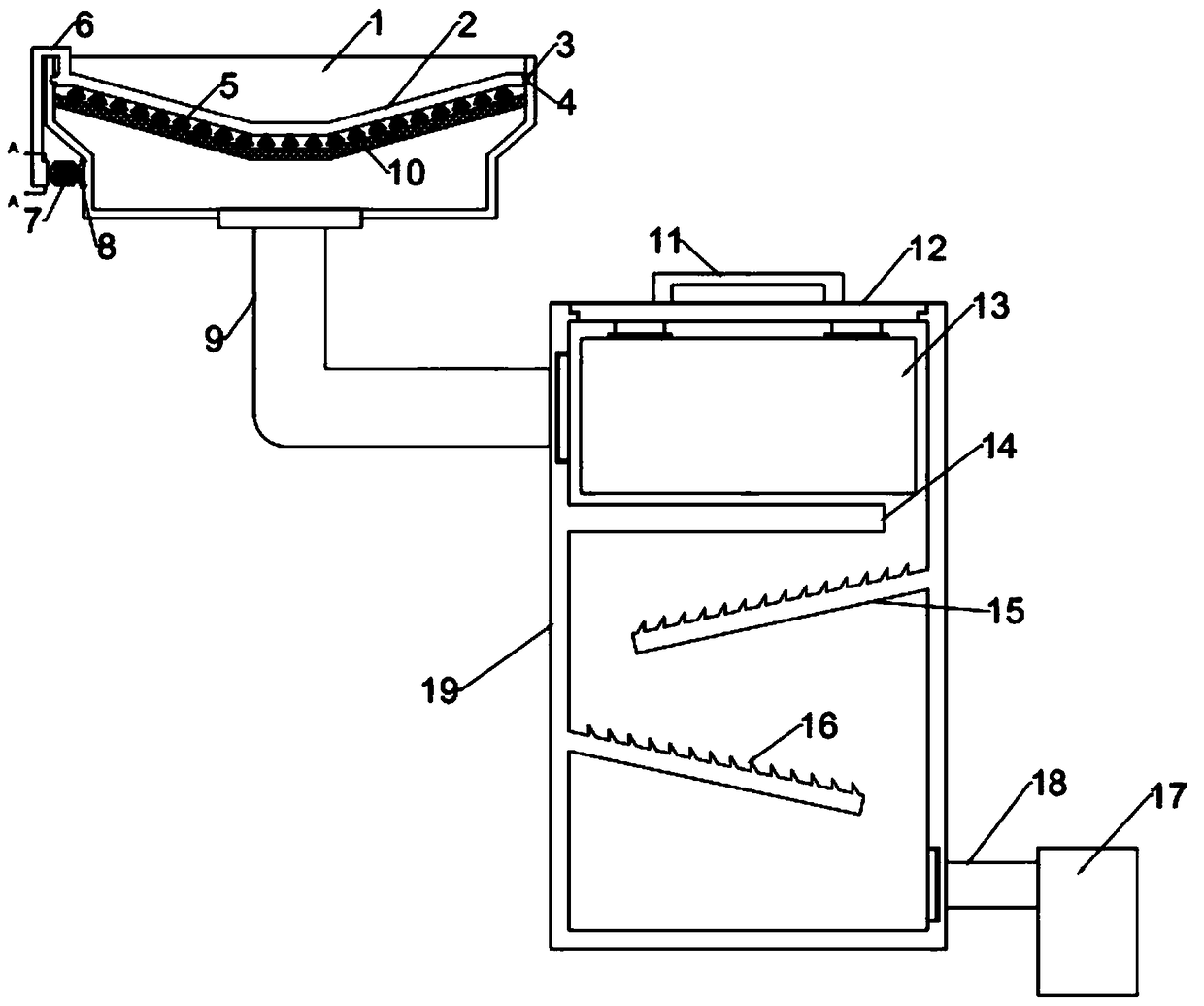 Hole cutting fluid recycling device of digital controlled lathe