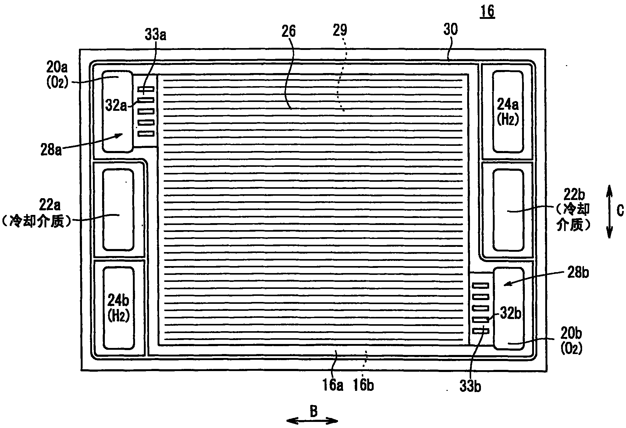 Fuel battery pile