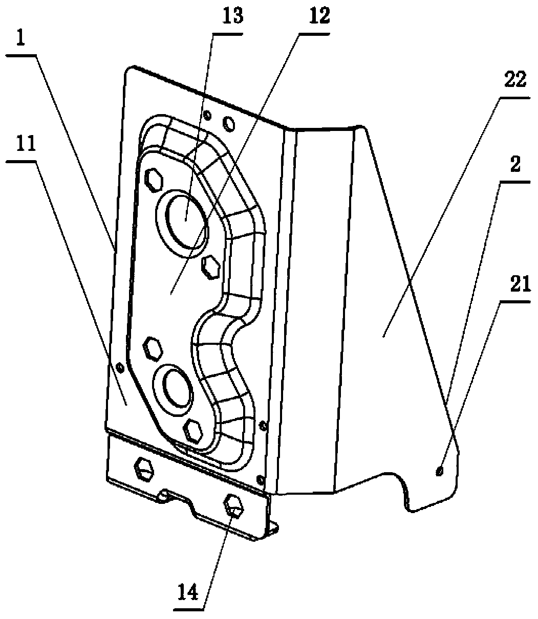 Stop valve installation plate and air conditioner outdoor unit